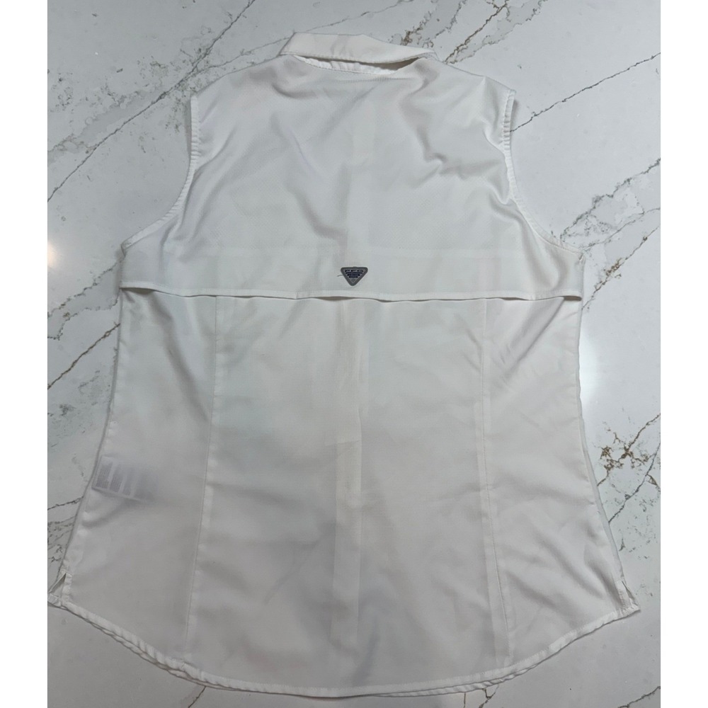 Columbia Sportswear Women's White Sleeveless Shirt - Size LARGE - Picture 2 of 2